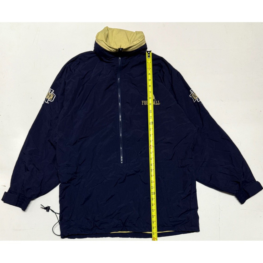 VTG‎ Champion Notre Dame Fighting Irish Football Pullover Jacket Navy Mens L